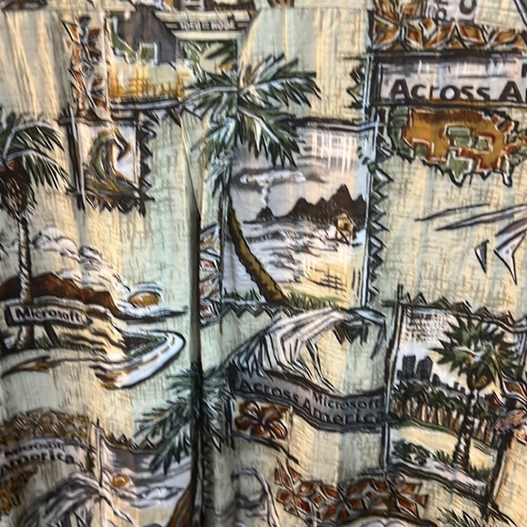 Rare Microsoft Across America Toes on the Nose Large L Hawaiian Style Shirt - Picture 10 of 14
